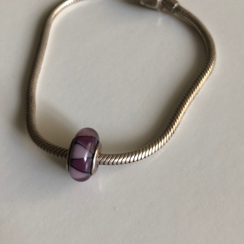 Purple Triangle Pandora Bead - Picture 6 of 6